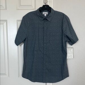 Abound Men's Dark Gray Patterned Button Down Shirt